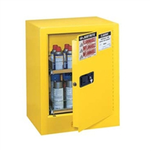 Justrite® Flammable Aerosol Cabinet, 4 gal (holds 24 cans) yellow manual