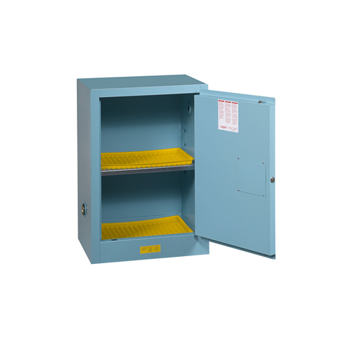 Justrite® Acid Safety Cabinet, Compact Style, 12 gallon Blue manual
