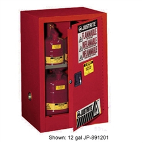 Justrite® Flammable Compac Cabinet, 15 gallon Red manual