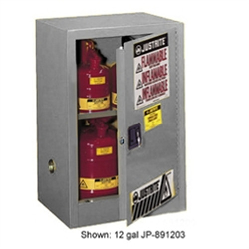 Justrite® Flammable Compac Cabinet, 15 gallon Gray manual