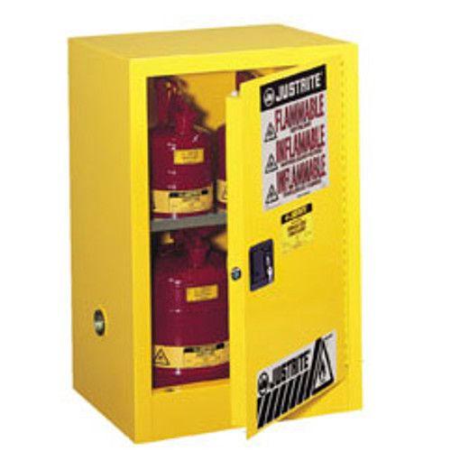 Justrite® Flammable Compac Cabinet, 15 gallon self-closing