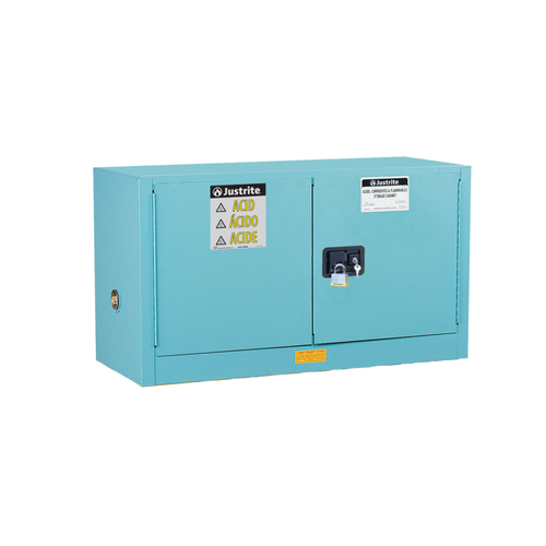 Justrite® Acid Safety Cabinet, Piggyback, 17 gal, ChemCor Liner Blue manual