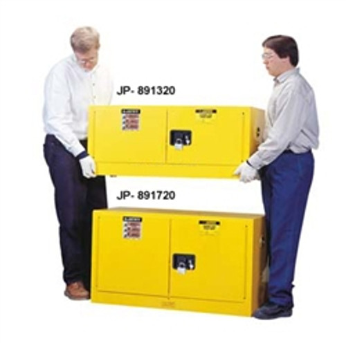 Justrite® Flammable Piggyback Cabinet, 17 gallon self-closing