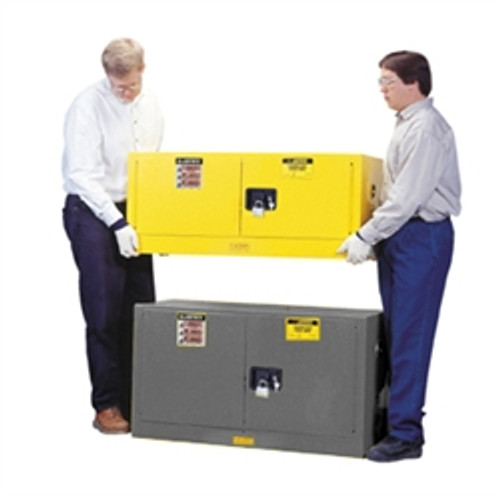 Justrite® Flammable Piggyback Cabinet, 17 gal Gray self-closing