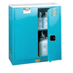 Justrite® Acid Safety Cabinet, 30 gallon Blue self-closing