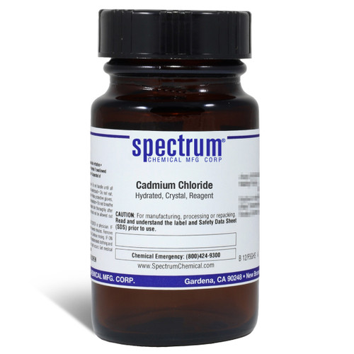 Cadmium Chloride, Hydrated, Crystal, Reagent, 125g, Each