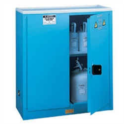 Justrite® Acid Cabinet, 45 gal, ChemCor Lined, Blue, manual