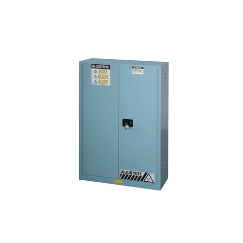 Justrite® Acid Cabinet, 45 gal, ChemCor Lined, Blue, manual