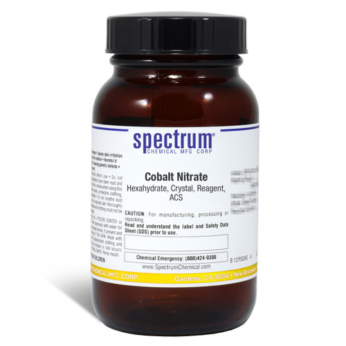 Cobalt Nitrate, Hexahydrate, Crystal, Reagent, ACS, 125g, Each