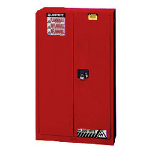 Justrite® Flammable Safety Cabinet, 45 gallon Red, Self-Closing