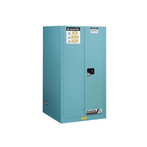 Justrite® Acid Cabinet, 60 gal, ChemCor Liner Blue, manual