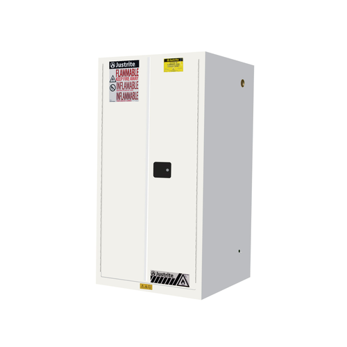 Justrite® Flammable Safety Cabinet, 60 gallon White, manual