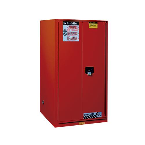 Justrite® Flammable Safety Cabinet, 60 gallon Red, Self-Closing