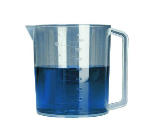 Nalgene® 1223-3000 Beaker with Handle, Graduated, PMP, 3 Liter, case/6