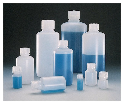 Nalgene® 2002-0002 Boston Round Bottles, 2 oz HDPE with PP Screw Caps, 20-415, case/72