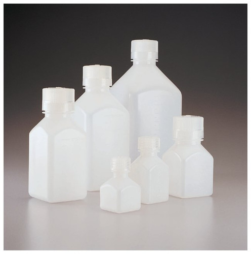 Nalgene® 2018-0030 HDPE, Square Bottles, 1 oz, case/72