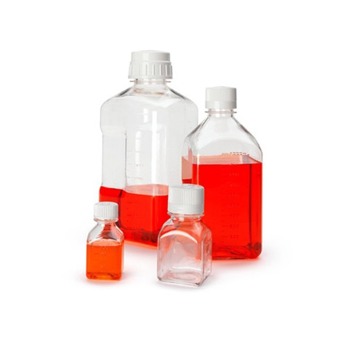 Nalgene® 2019-0500 PETG Square Bottles, Sterile, 16 oz (500mL), case/24