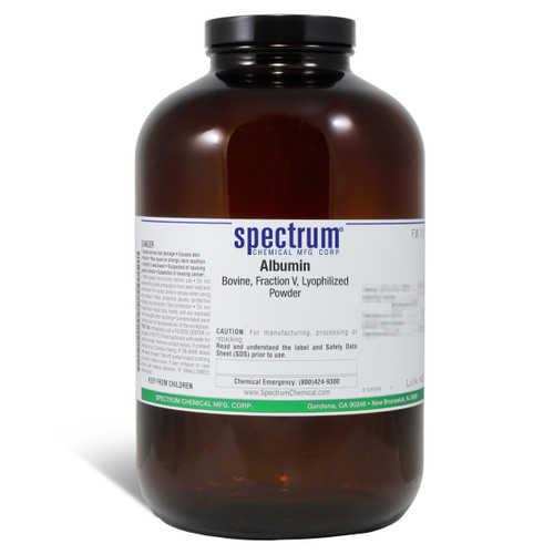 Albumin, Bovine, Fraction V, Lyophilized Powder, 500g, Each