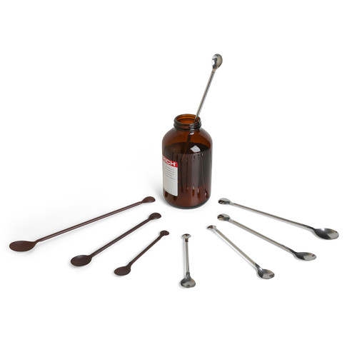 Set of 2 stainless steel spoons, 15cm in length