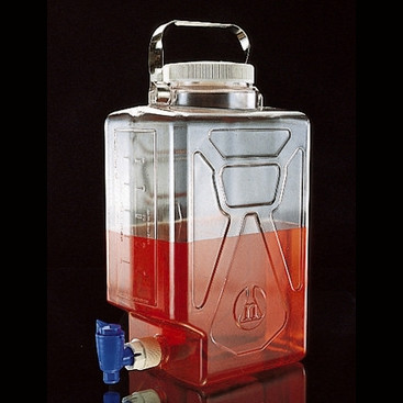 Nalgene® 2322-0020 Carboy with Spigot, Rectangular, Polycarbonate, 9L, case/6