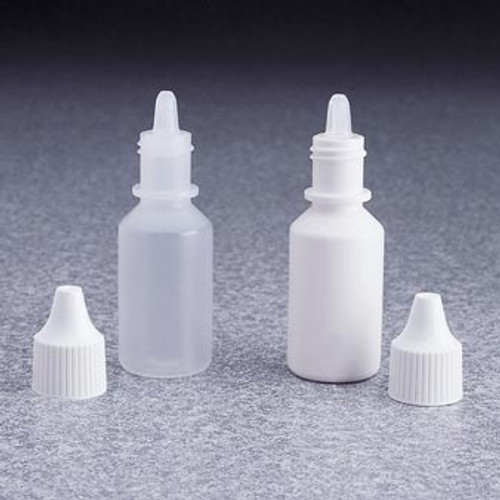 Nalgene® 2750-9025 Lab-Pack Dropper Bottles, LDPE, Clear with Closure, 8mL, case/25