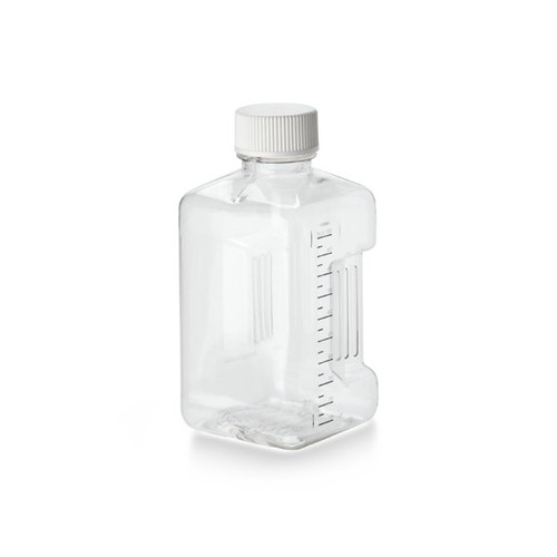 Nalgene® 3025-42 PETG Square Biotainer Bottles, Sterile, 125mL, Lab Pack (Packed in bags of 5), case/100