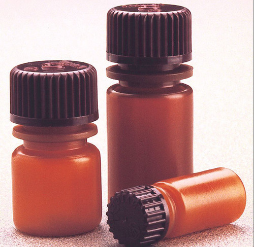Nalgene® 312084-9125 1/8 oz (4mL) HDPE, Amber Diagnostic Bottles, case/2000