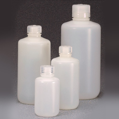 Nalgene® 312097-0016 16 oz (500mL) Fluorinated HDPE Bottles, 28-415 Caps, case/125