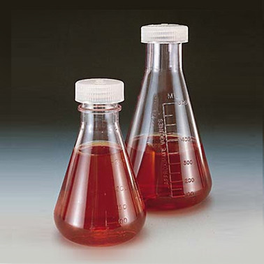 Nalgene® 4108-0125 125mL Erlenmeyer Flasks, Polycarbonate, Screw Top, case/24