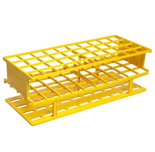 Nalgene® 5970-0225 Test Tube Rack, Autoclavable, Yellow 25mm tubes, case/8