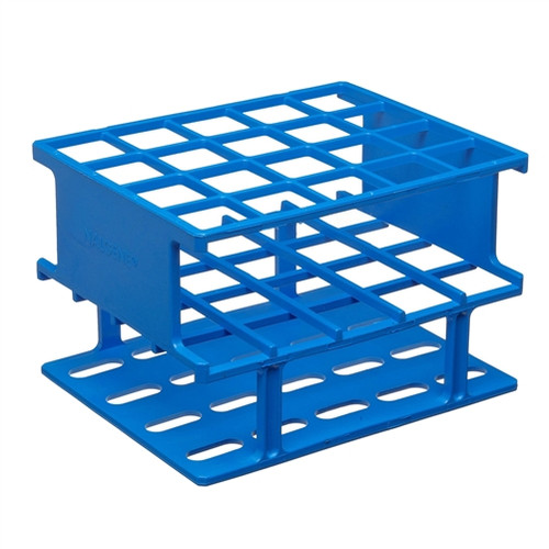 Nalgene® 5972-0325 Test Tube Half-Rack, Autoclavable Unwire, Blue, 25mm, case/8