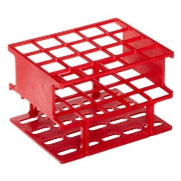 Nalgene® 5972-0520 Test Tube Half-Rack, Autoclavable Unwire, Red, 20mm, case/8