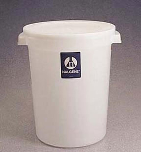 Nalgene® 7142-0015 Lab Storage Container, Round, w/Cover, HDPE, 15L, case/6