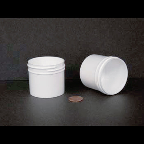 Bulk 2oz 53mm White Polypropylene Jars, 60mL (no caps), case/588