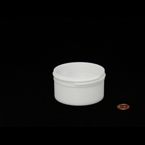 Bulk 4oz 83mm White Polypropylene Jars, 125mL (no caps), case/525