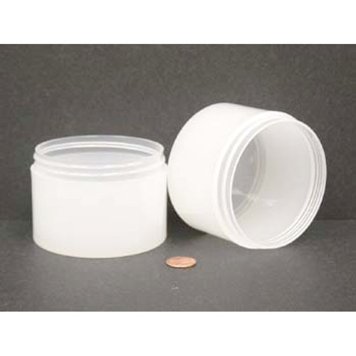 Bulk 8oz 89mm Polypropylene Thick Wall Jars, 250mL (no caps), case/135