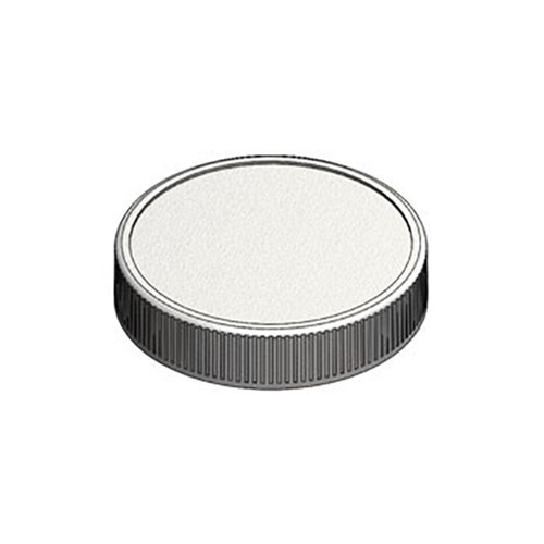 53mm (53-400) Black Polypropylene Heat Seal Lined Ribbed Cap, case/1500