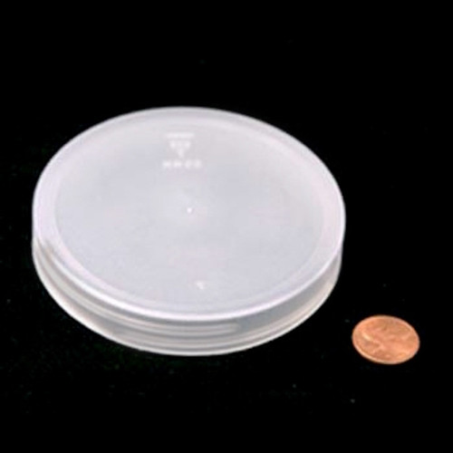 Product image of an 89mm (89-400) Natural PP Heat Seal Lined Smooth Cap (PKW-C089C4SPHSN). This cap is used for sealing containers and features a smooth texture with a heat-seal lining for reliable closures.