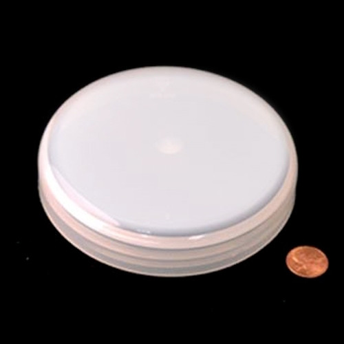 This is a 120mm (120-400) Natural PP Heat Seal Lined Domed Cap, available as a single unit (PKW-C120C4DPHSN). Ideal for securely sealing containers.