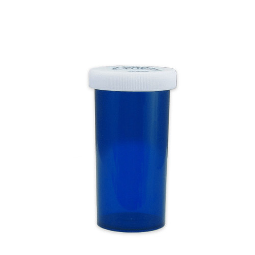 Blue Pharmacy Vials, Child-Resistant, Blue, 40 dram (148mL), case/180