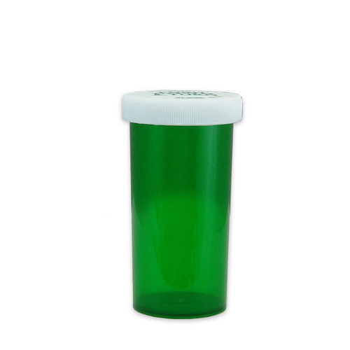 Green Pharmacy Vials, Child-Resistant, Green, 40 dram (148mL), case/180