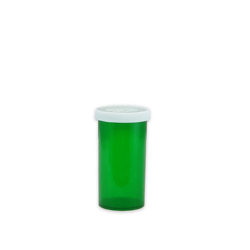 Green Pharmacy Vials, Easy Snap-Caps, Green, 13 dram (48mL), case/360