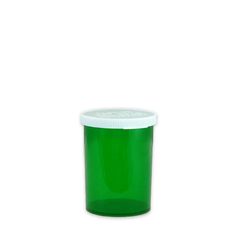 Green Pharmacy Vials, Easy Snap-Caps, Green, 30 dram (111mL), case/280