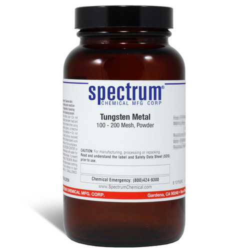 Tungsten Metal, 100 - 200 Mesh, Powder, 500g, ACS, Each