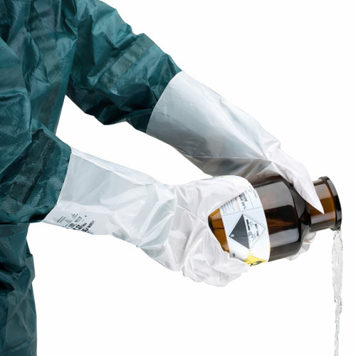 Ansell AlphaTec® 02-100 Barrier Gloves, Chemical Resistant Flat-Film Laminate, 12 Pairs
