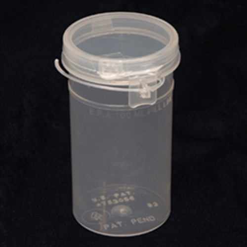 4oz Natural PP High Profile Custody Hinged Vial with Break Off Arrow Lock Seal Tab & Custody String, case/200