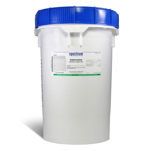 Sodium Acetate, Anhydrous, Reagent, ACS, 12kg, Each