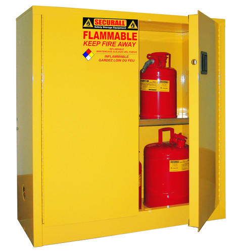 Securall® Flammable Storage Cabinet, 30 gal, Self-Closing 2-Door
