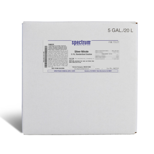 Silver Nitrate, 0.1N, Standardized Solution, 20L, Each