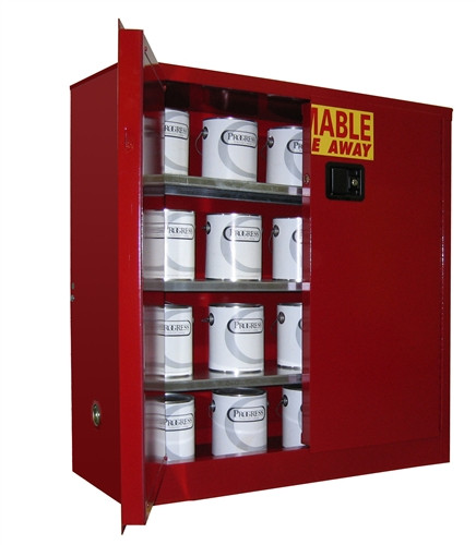 Flammable Paint & Ink Storage Cabinet 40 gal, Self-Closing Standard 2-Door